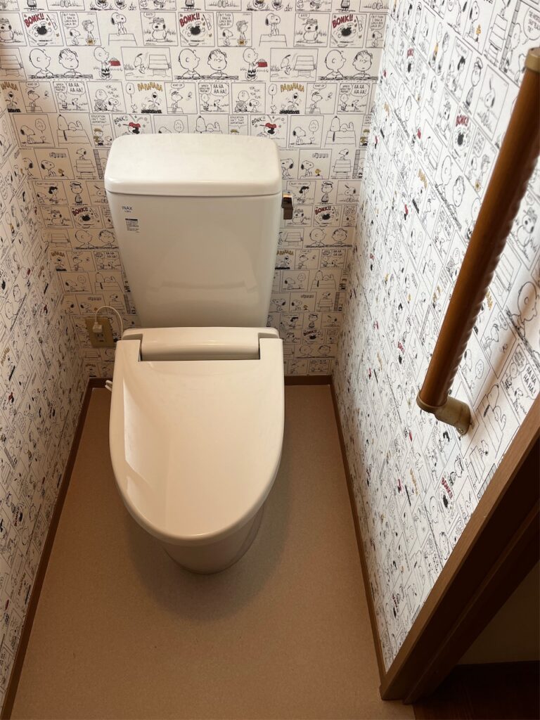 【2Fのシンプルトイレもお気に入りの空間に】京都郡　トイレリフォーム